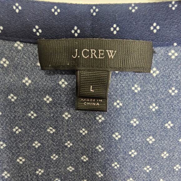 J. Crew Womens Foulard Floral Wrap Top Size L Classic Preppy Drapey Old Money - Picture 7 of 10